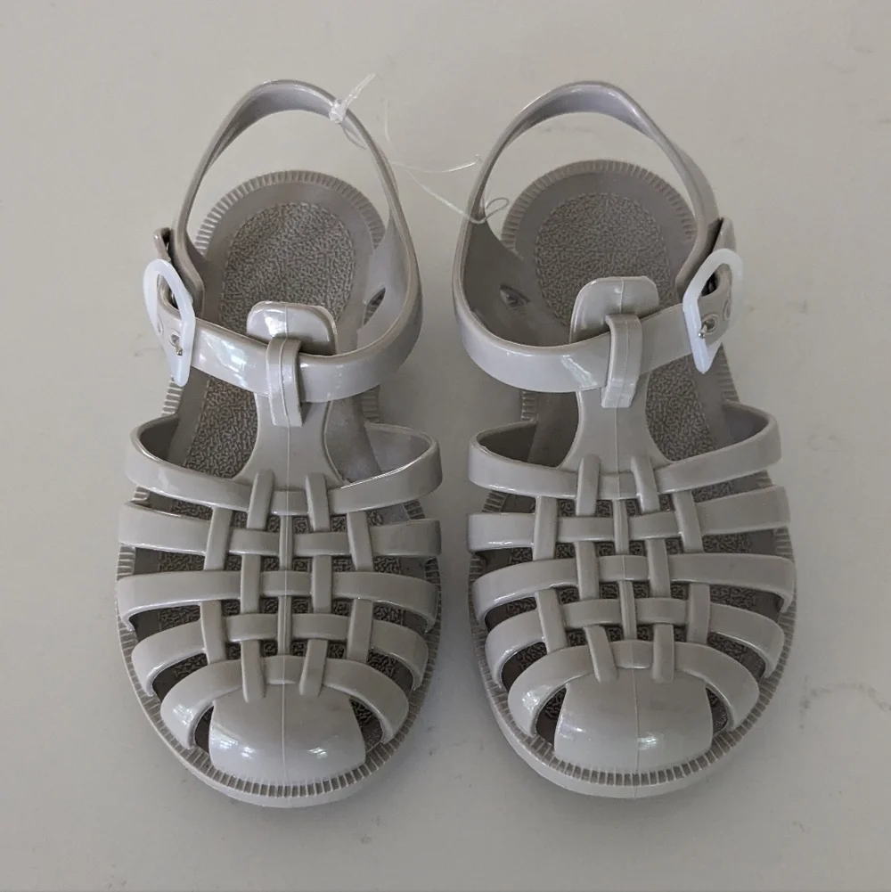 Méduse | Kids Woven Fisherman Jelly Sandals - Light Beige